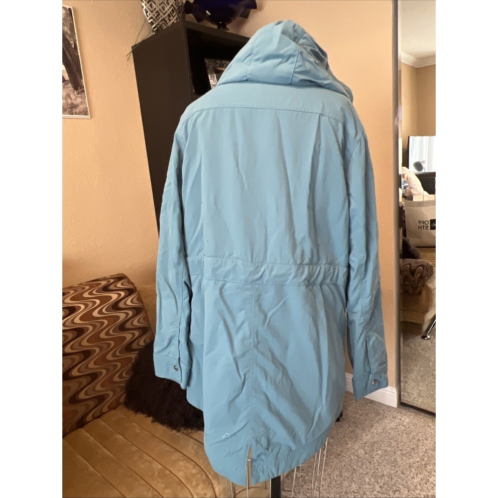 The North Face Women XL Parka Jacket Hooded Zip Up Mid Length Drawstring Waist - Picture 2 of 10